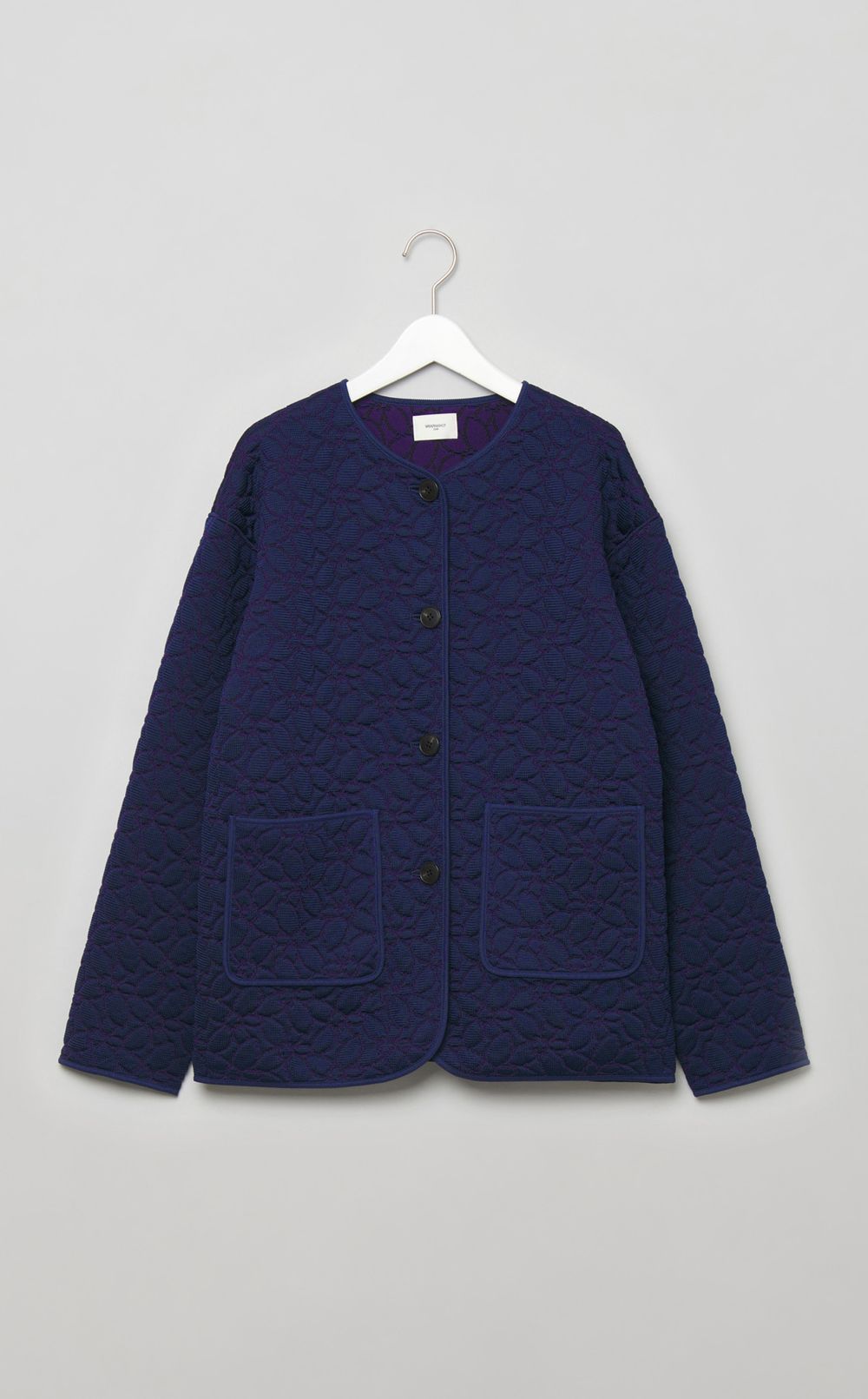 【別注】キルティングノーカラーコート