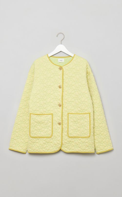 【別注】キルティングノーカラーコート