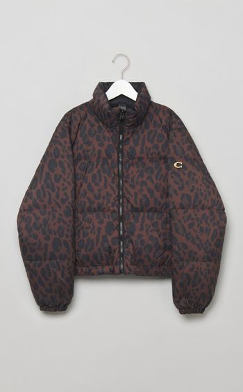 レオパードリバーシブル中綿ダウン