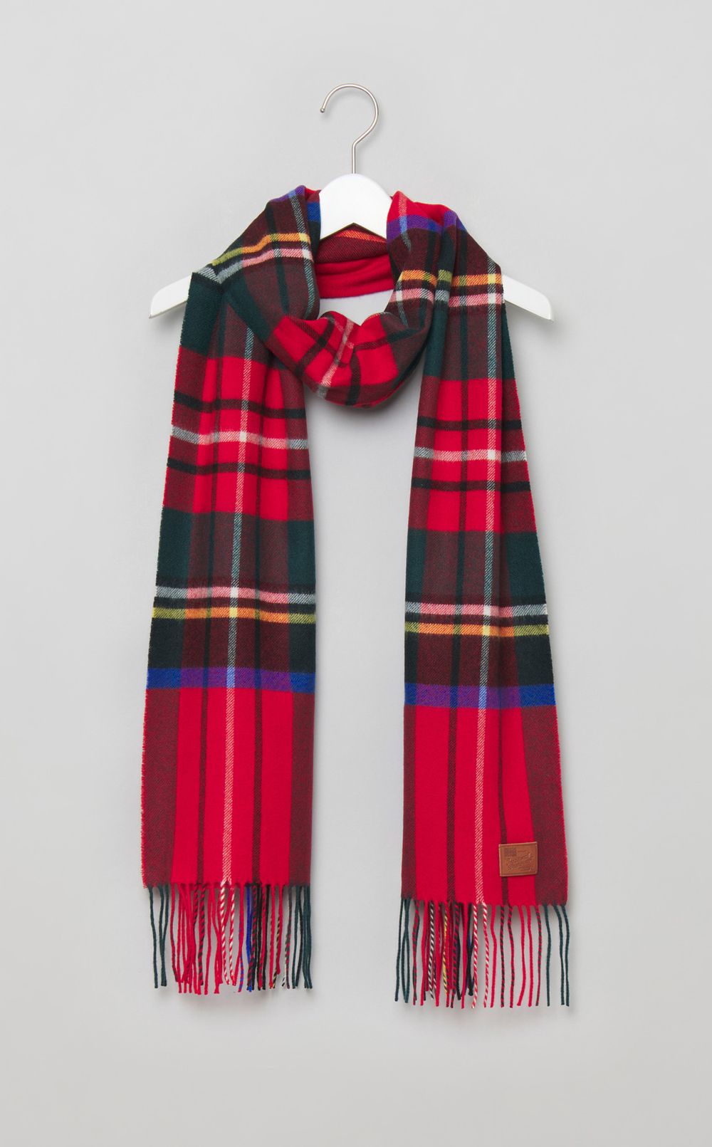 タータンチェックカシミヤマフラー