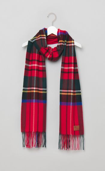 タータンチェックカシミヤマフラー