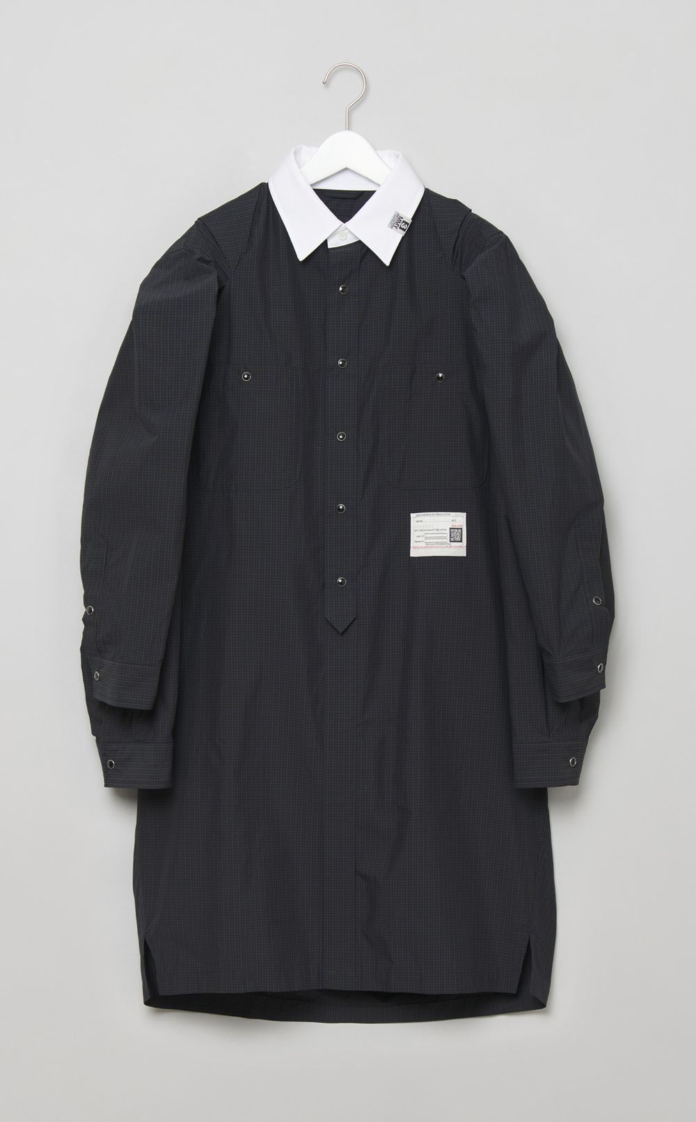 ショールレイヤードシャツワンピース