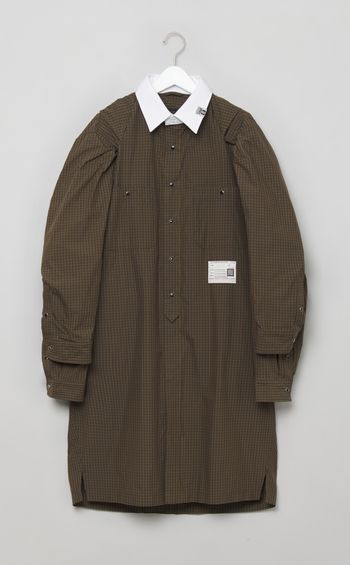 ショールレイヤードシャツワンピース