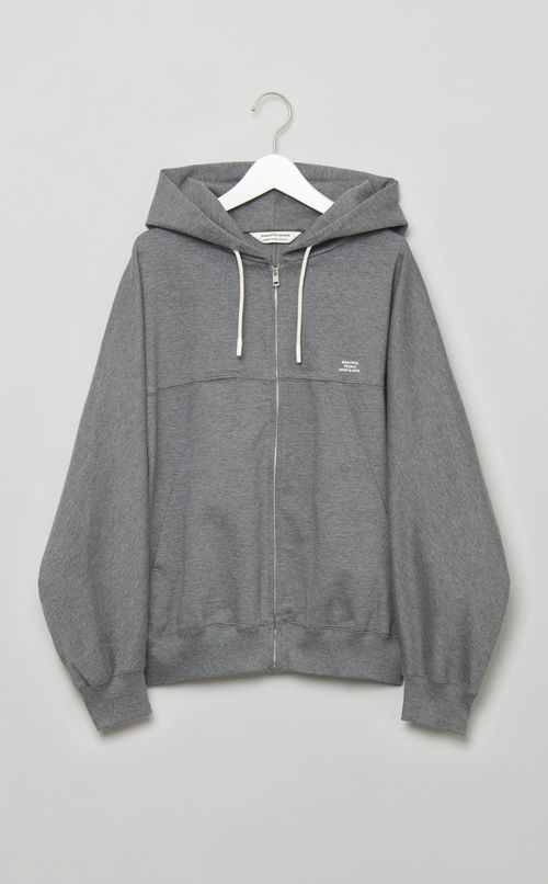 オーバーサイズジップアップフーディ