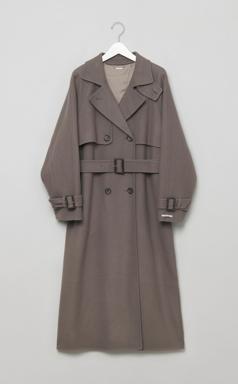 ウール混ロングトレンチコート