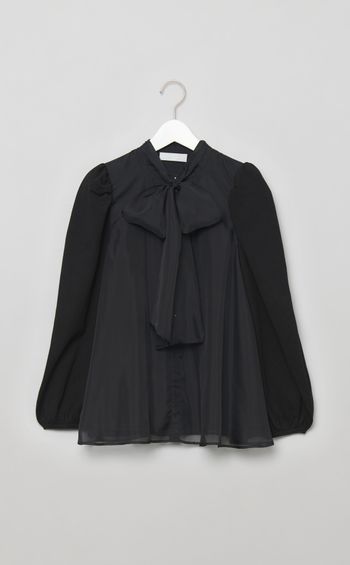 ニットコンビレイヤードブラウス