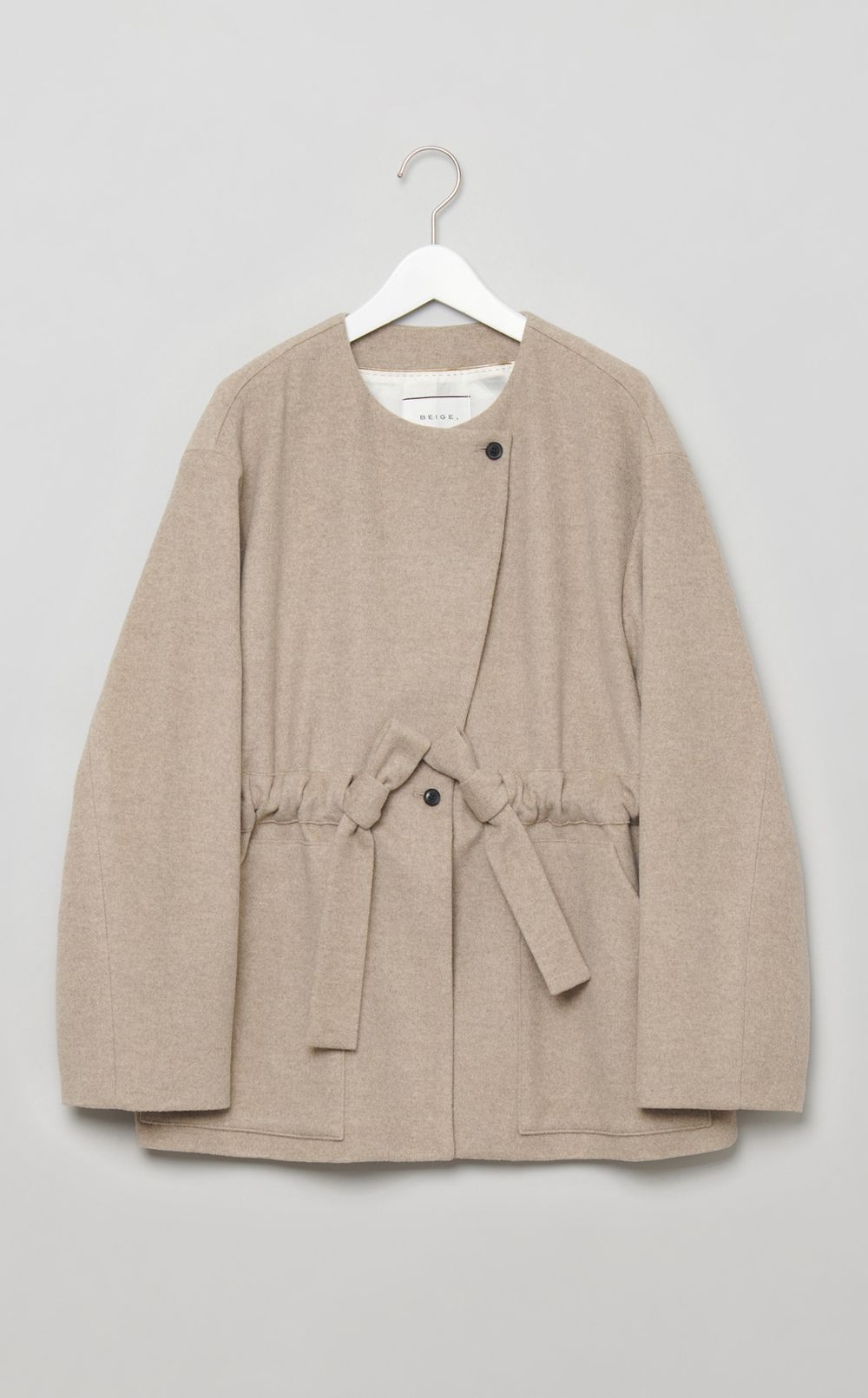 ウール混2wayショートコート