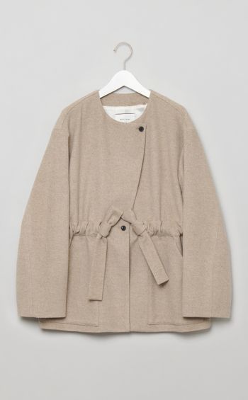 ウール混2wayショートコート