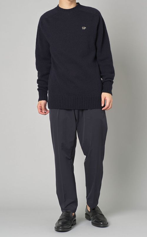 シェットランドウールクルーセーター