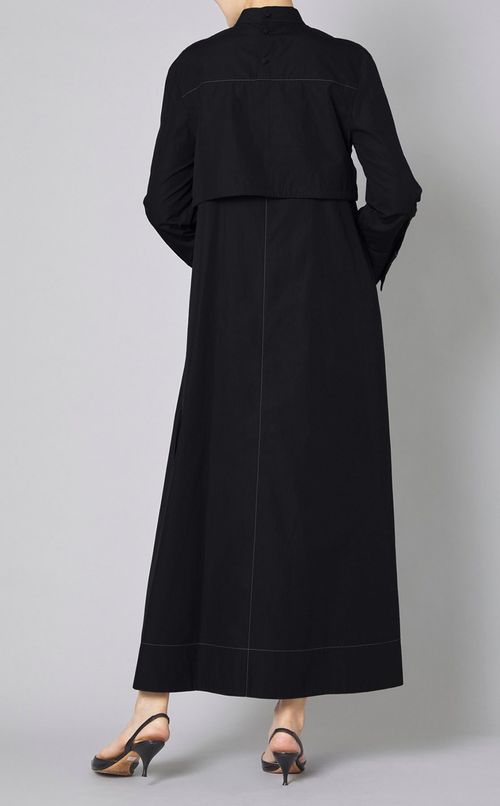 コットンレイヤードワンピース