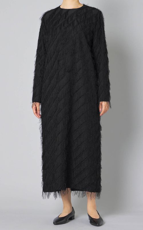 カットジャガードロングワンピース