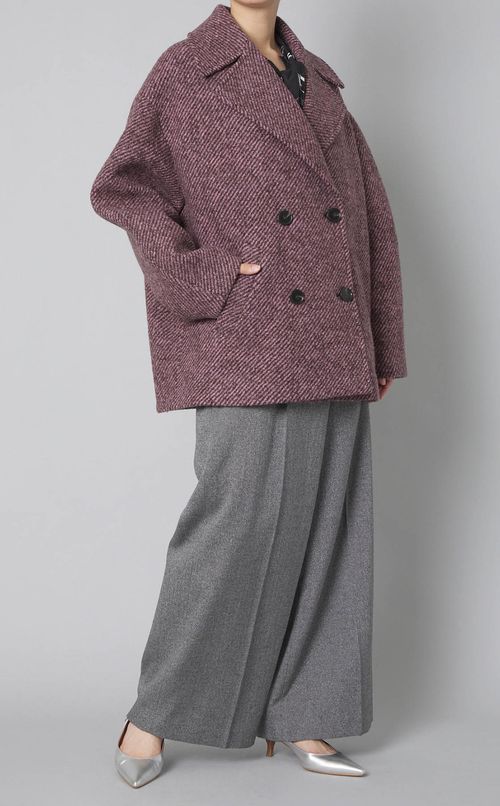 ウールツイードショートコート