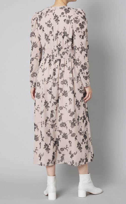 フラワープリントワンピース