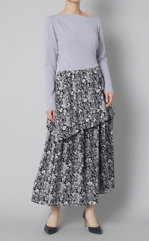 ランダムヘムドッキングニットワンピース