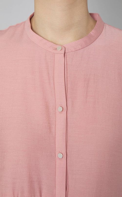 ラッフルペプラムブラウス