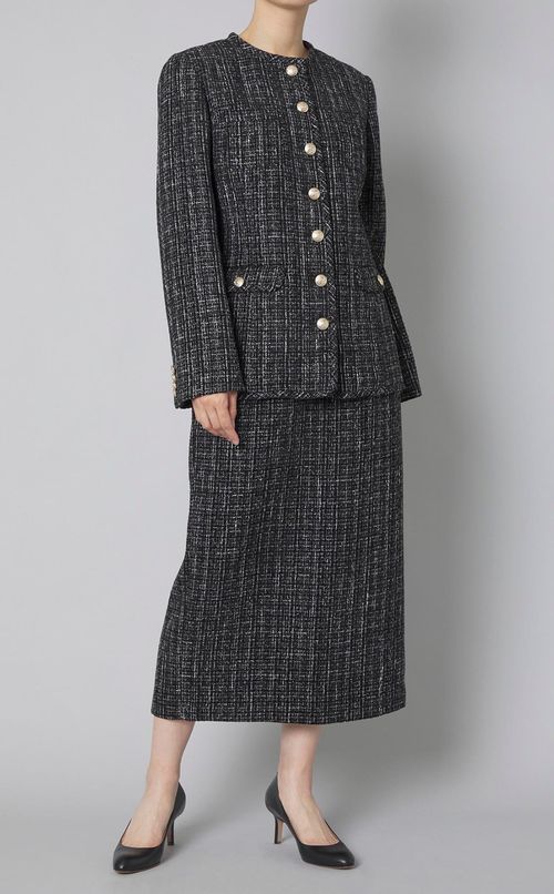パイピングツイードジャケット