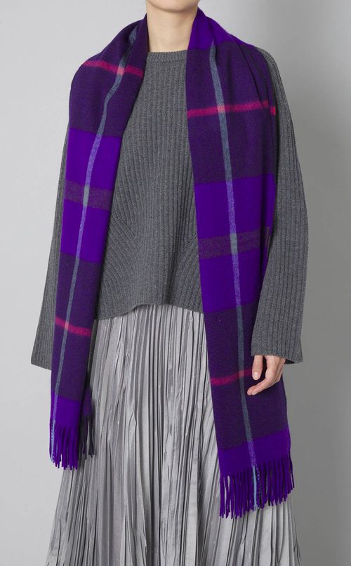 カシミヤタータンチェック大判ストール