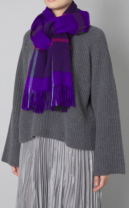 カシミヤタータンチェック大判ストール