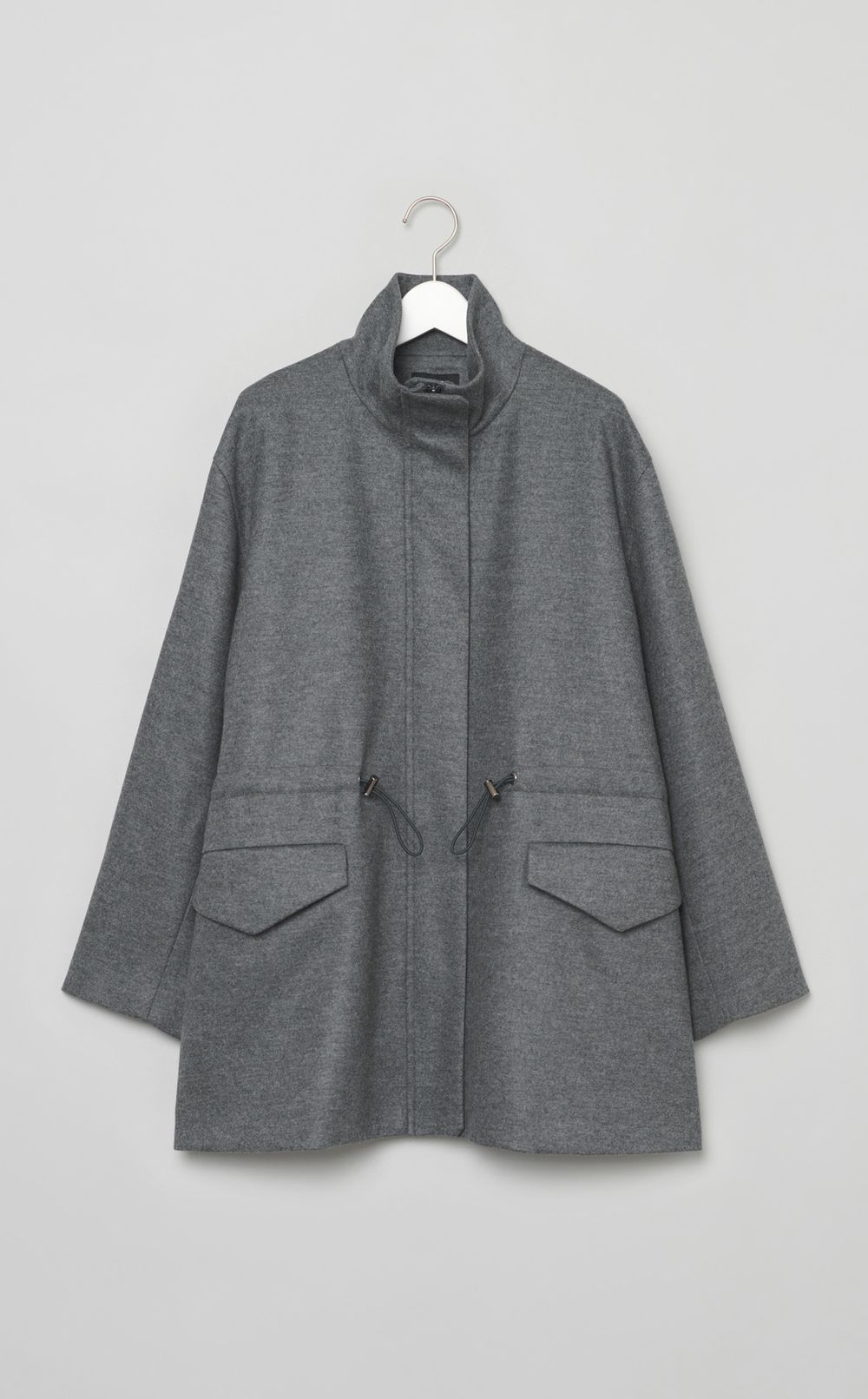 ウールスムーススタンドカラーコート