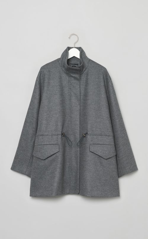 ウールスムーススタンドカラーコート
