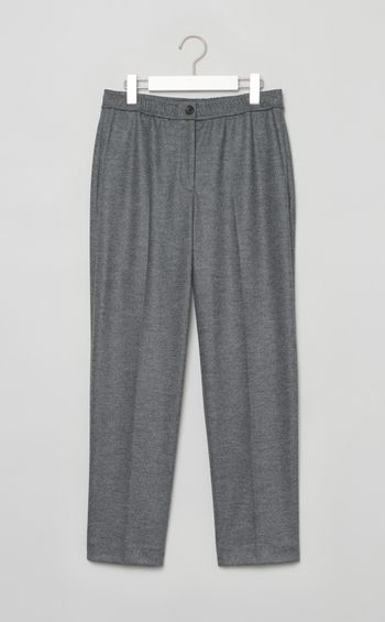 ウールスムーステーパードパンツ