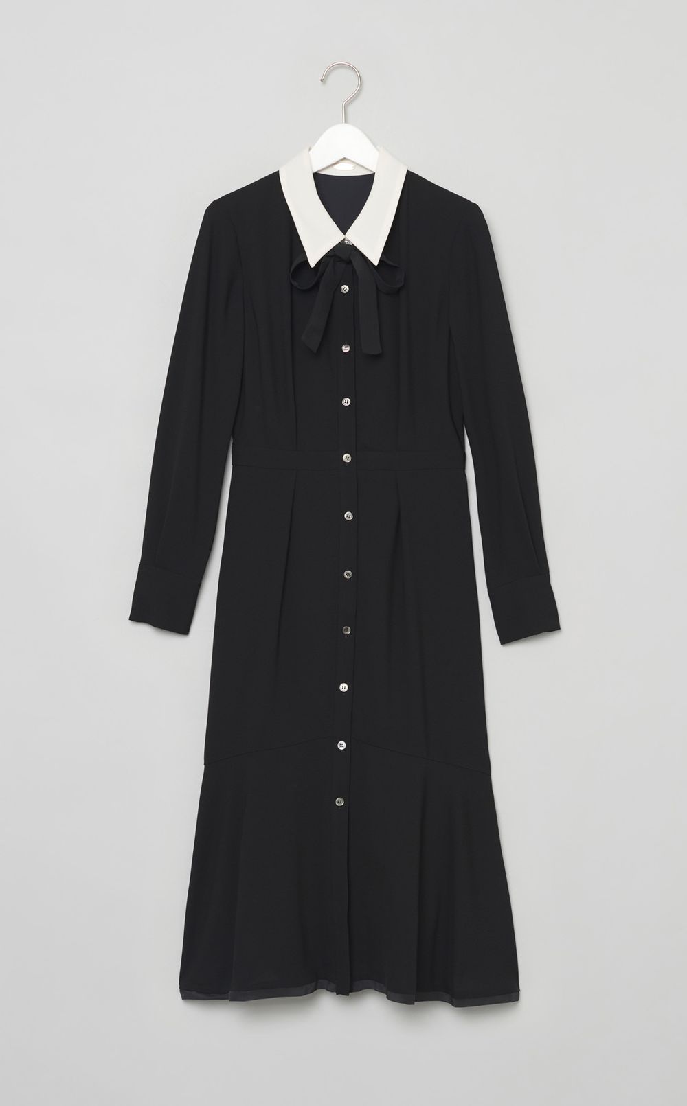 バイカラーシャツワンピース