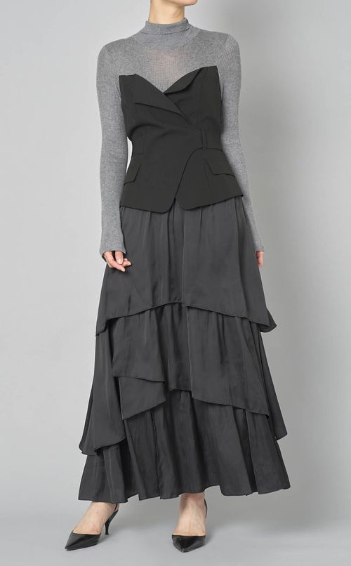 ビスチェコンビニットワンピース