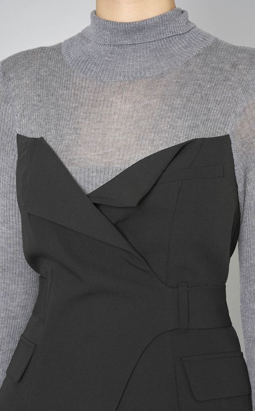 ビスチェコンビニットワンピース