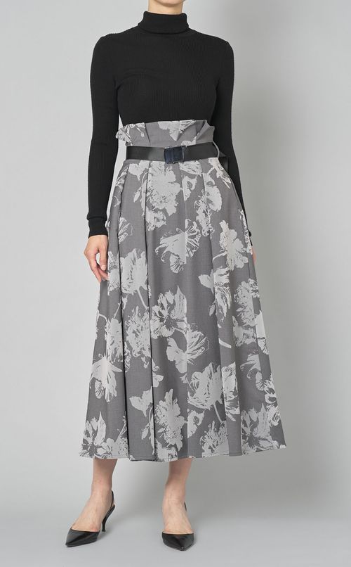 フロッキーフラワースカート