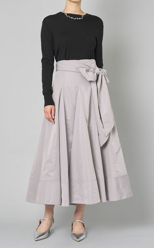 ハイウエストフレアミドルスカート