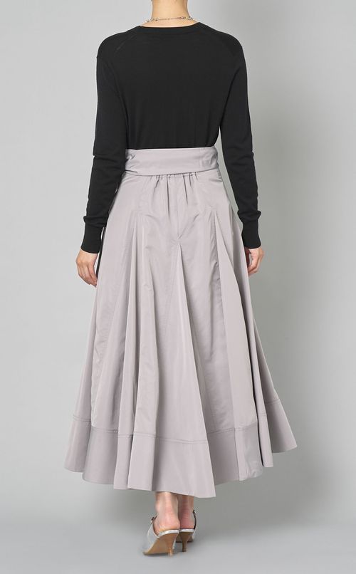 ハイウエストフレアミドルスカート