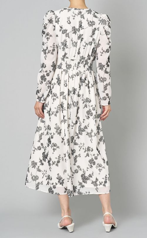 フラワープリントワンピース