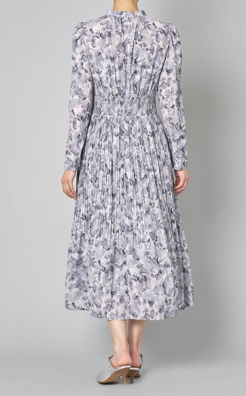 ブラードフラワーボウタイワンピース