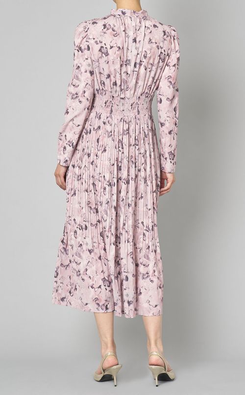 ブラードフラワーボウタイワンピース