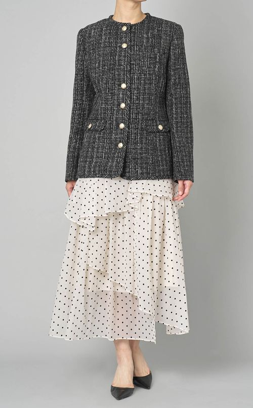 パイピングツイードジャケット