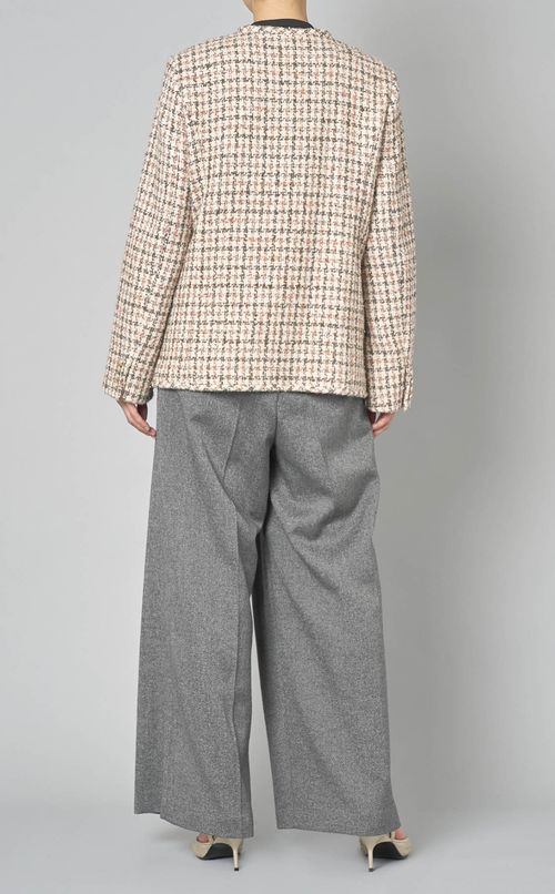 パイピングツイードジャケット