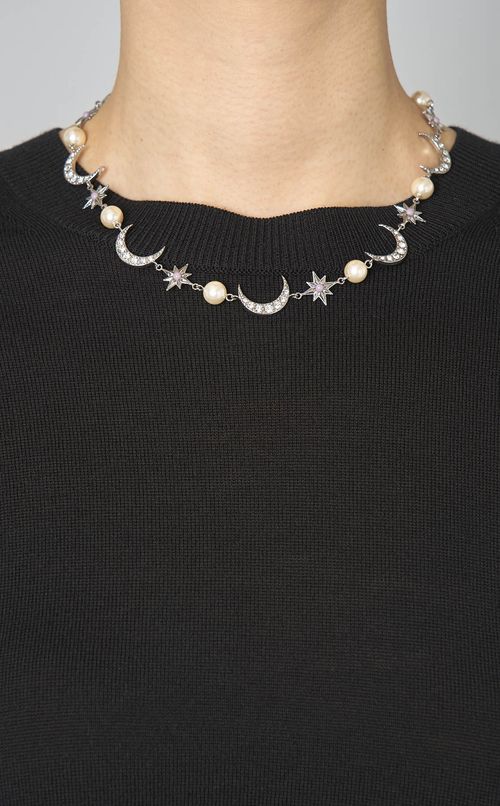 スターパールミックスショートネックレス