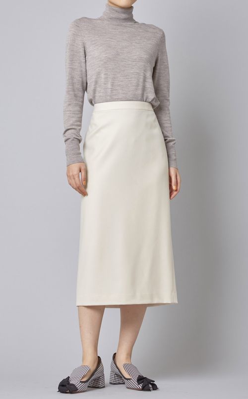 ウール混ペンシルスカート