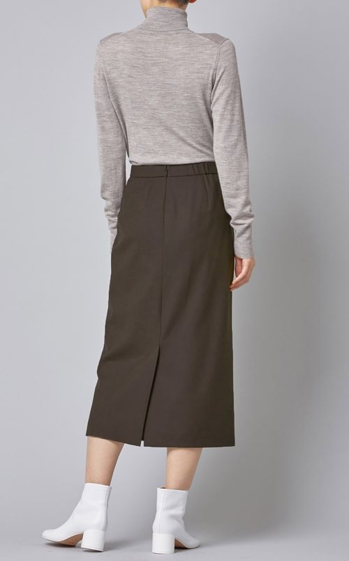 ウール混ペンシルスカート
