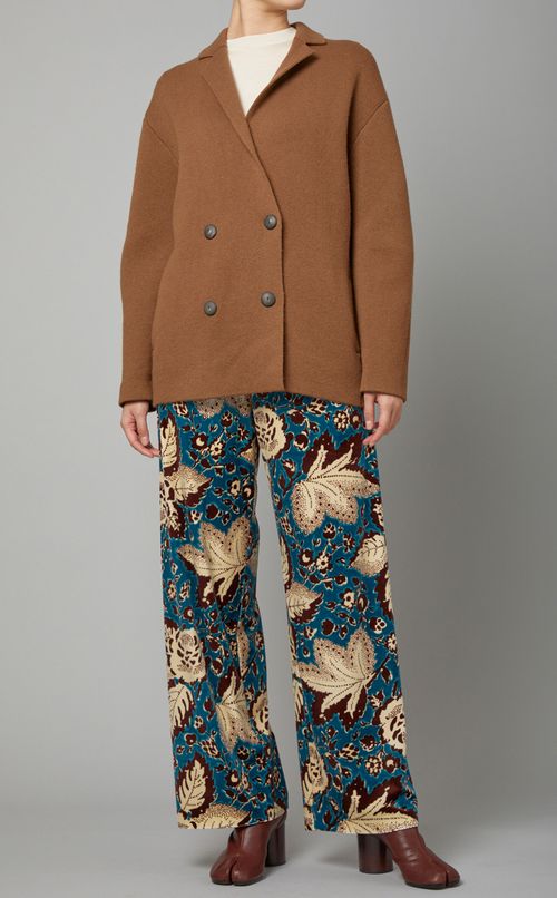 ウールカシミヤダブルニッ卜カーディガン