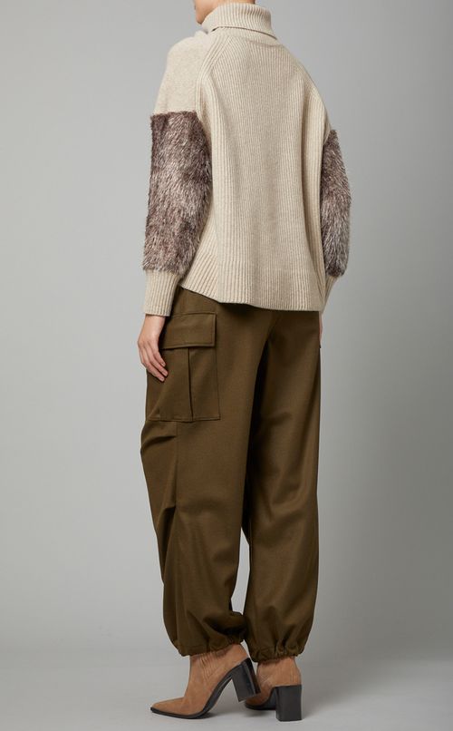 ハイネックエコファーニットプルオーバー