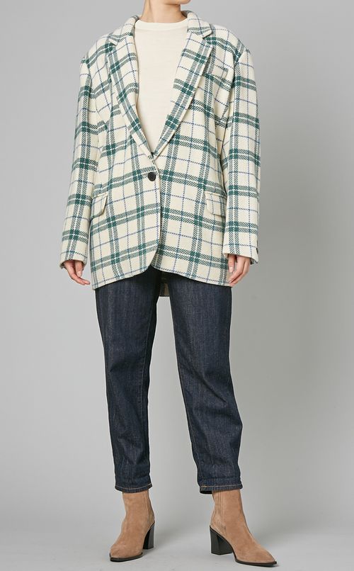 ウールチェックオーバーサイズジャケット