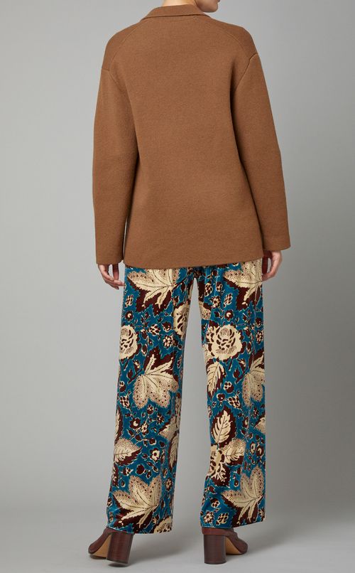 ウールカシミヤダブルニッ卜カーディガン