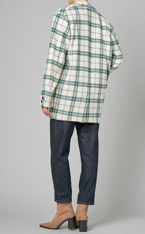 ウールチェックオーバーサイズジャケット