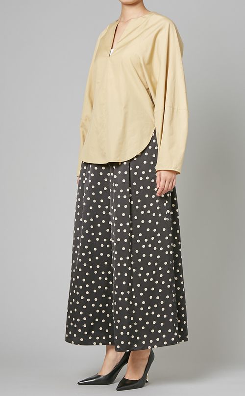 ドットプリントフレアパンツ