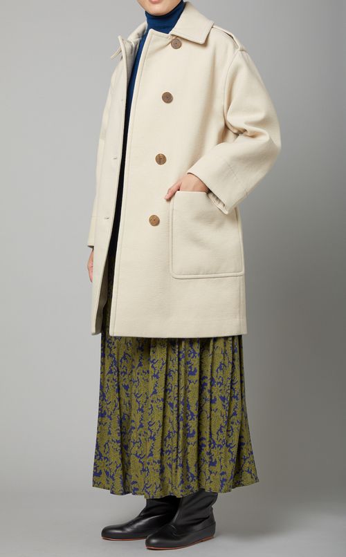 ウールパッチポケットコート