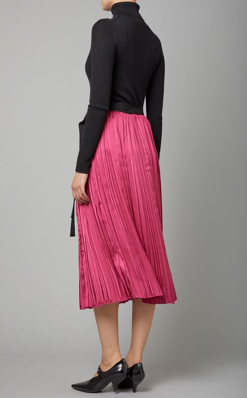 ウエストベルトプリーツスカート