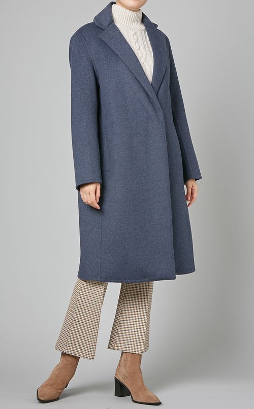 ウールカシミヤハイネックケーブルニット