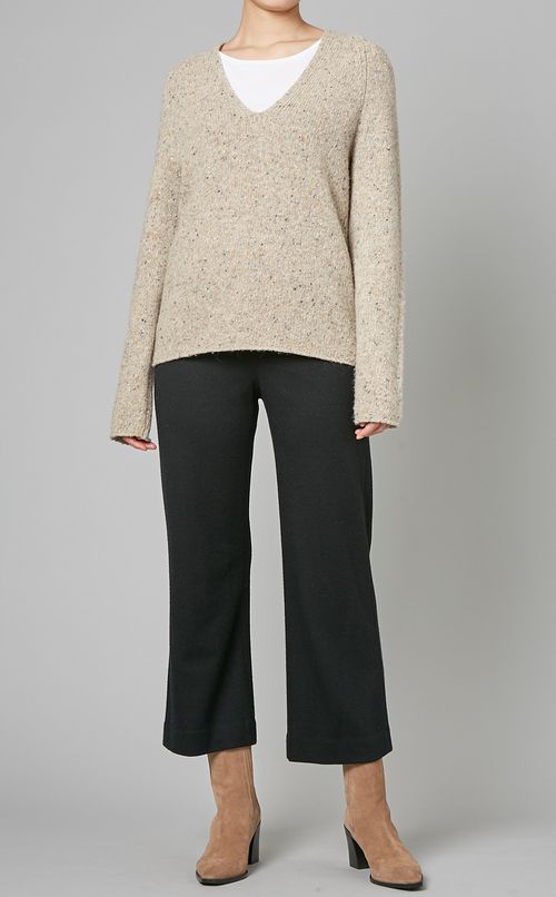 ウール混フレアパンツ