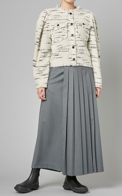 ノーカラーショートジャケット